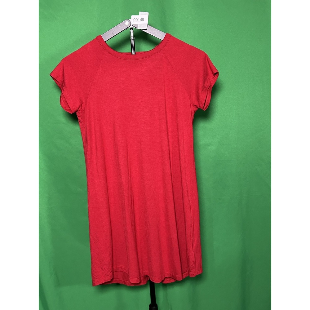 Bobeau Nordstrom Red Poppy Raglan Short Sleeve T-Shirt Dress XS